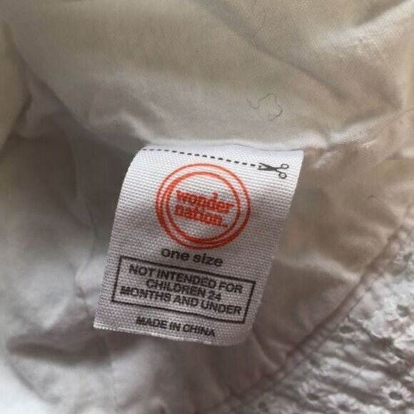 Eyelet Lace White Sun Hat By Wonder Nation One Size Made In China With Bow Detai - Picture 3 of 7